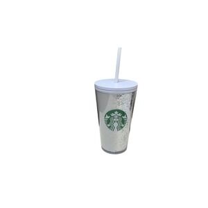Starbucks Exclusive Holiday 2020 White/ Silver Glitter 16 oz Tumbler Cup‎ NWT